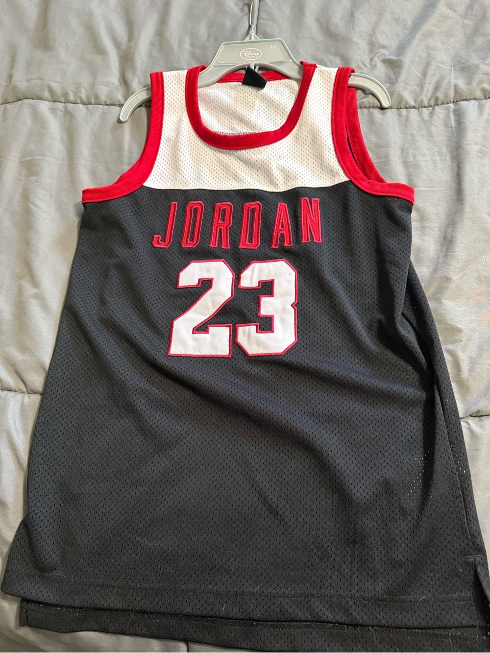 Jordan Black, White & Red Kids' Mesh Basketball Jersey